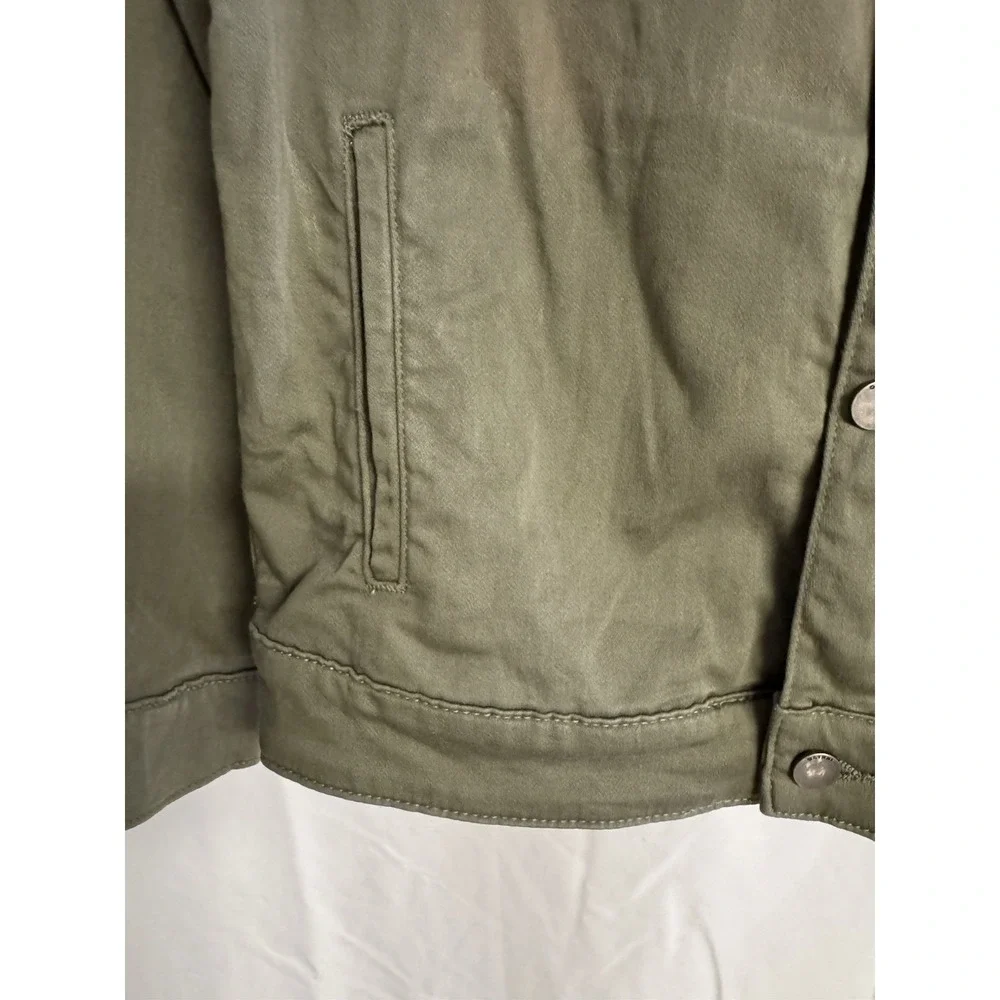 DL 1961 Green Jacket Button Up W/Stretch Sz S Men's Hipster‎ Grunge